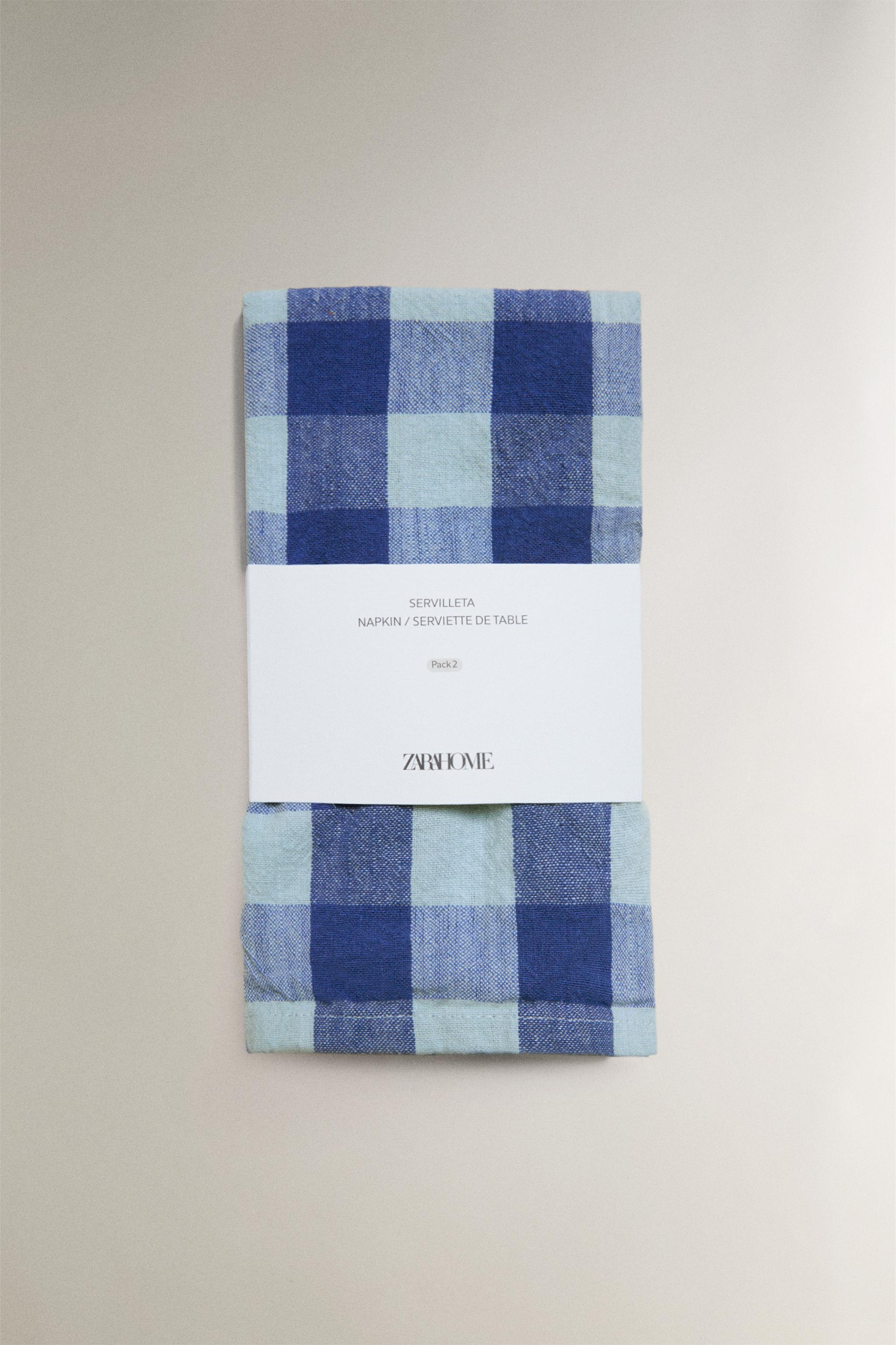 CHECKERED NAPKINS (PACK OF 2)